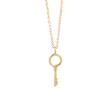 Circle Key Necklace - 14k Yellow Gold - ourCommonplace