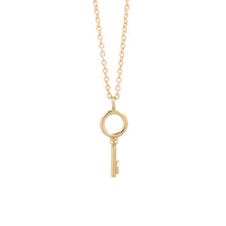 Circle Key Necklace - 14k Yellow Gold - ourCommonplace