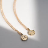 Happy Face Necklace - 14k Yellow Gold - ourCommonplace