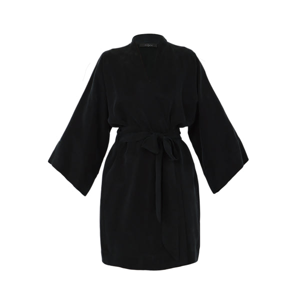Noir Mini Kimono Robe - ourCommonplace
