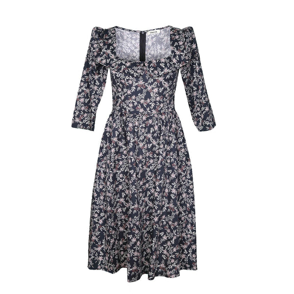Marisol Dress / Black Cotton Floral - ourCommonplace