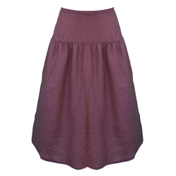 Beth Skirt / Plum Linen - ourCommonplace