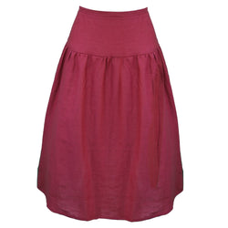 Beth Skirt / Scarlet Linen - ourCommonplace