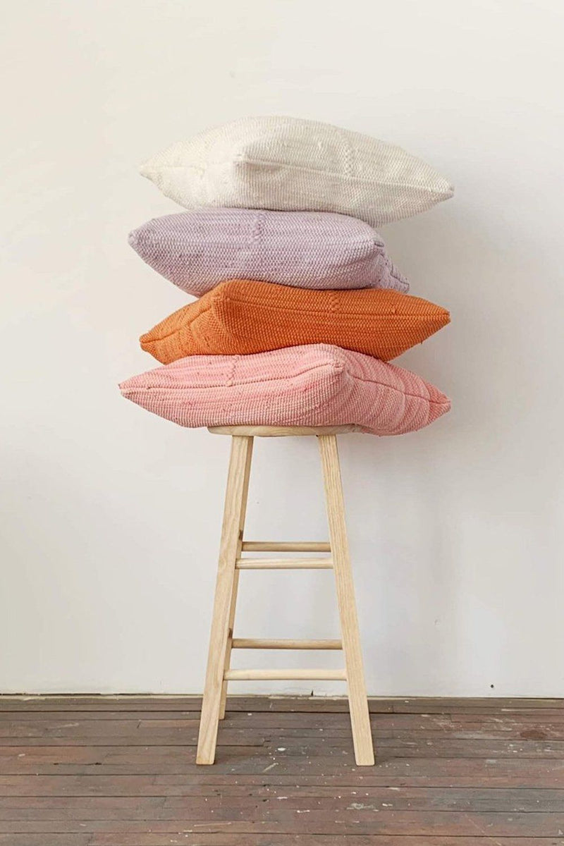 Chindi Handwoven Cotton Lumbar Pillow - Heavy Cream - ourCommonplace