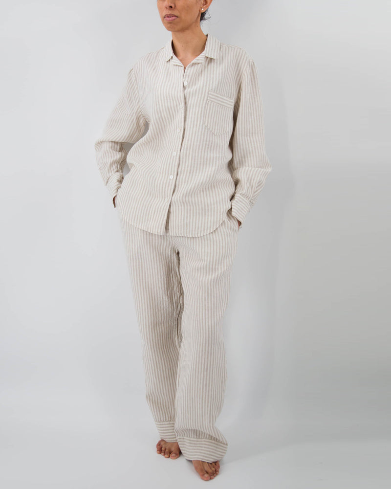 Naya Striped Linen Pajama Set - ourCommonplace