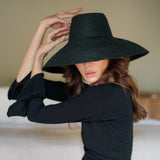 RIRI Jute Straw Hat, in Black - ourCommonplace