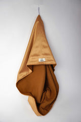 Reversible Silk Hair Towel In Tan - ourCommonplace