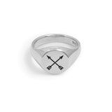 Crossed Arrows Signet Ring in Sterling Silver - ourCommonplace