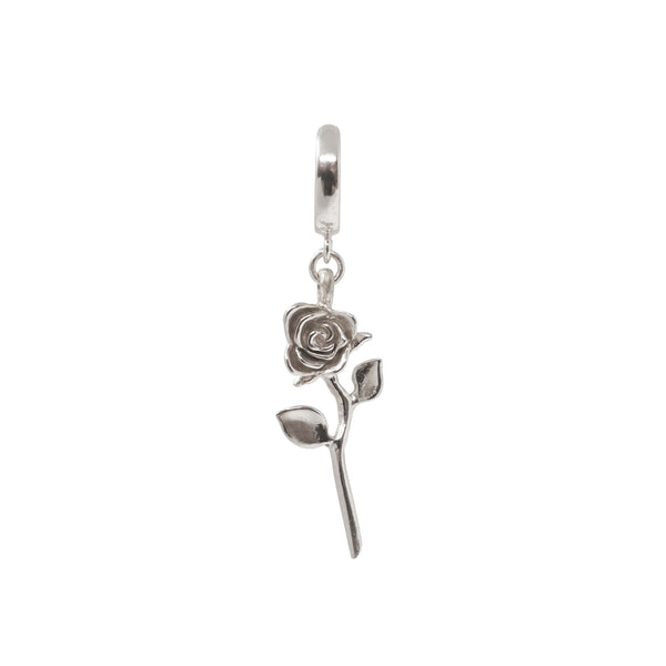 Rose Hoop Earring - Sterling Silver - ourCommonplace