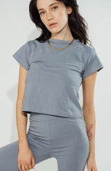 Baby Tee Steel Blue - ourCommonplace