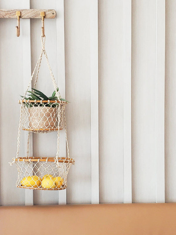 Jhuri Double Hanging Basket - ourCommonplace