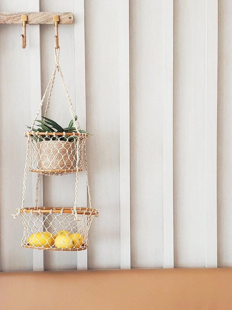 Jhuri Double Hanging Basket - ourCommonplace