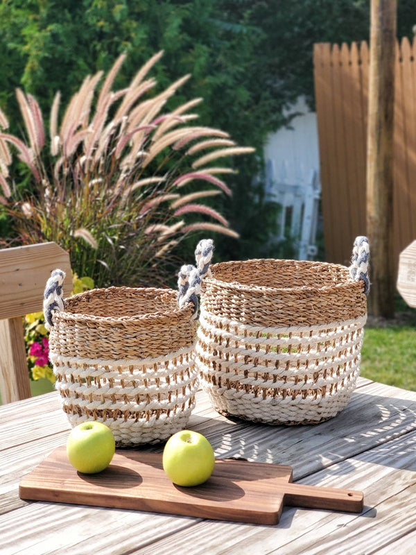 Ula Mesh Basket - White (Set Of 2) - ourCommonplace