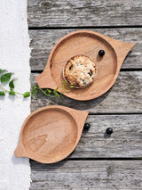 Wooden Leaf Plate - Set Of 2 - ourCommonplace