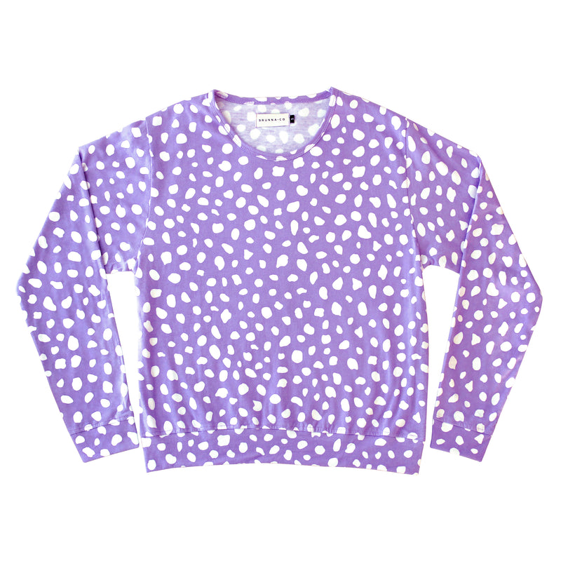 ARNOLDI Organic Cotton Sweatshirt, in Lilac Purple - ourCommonplace