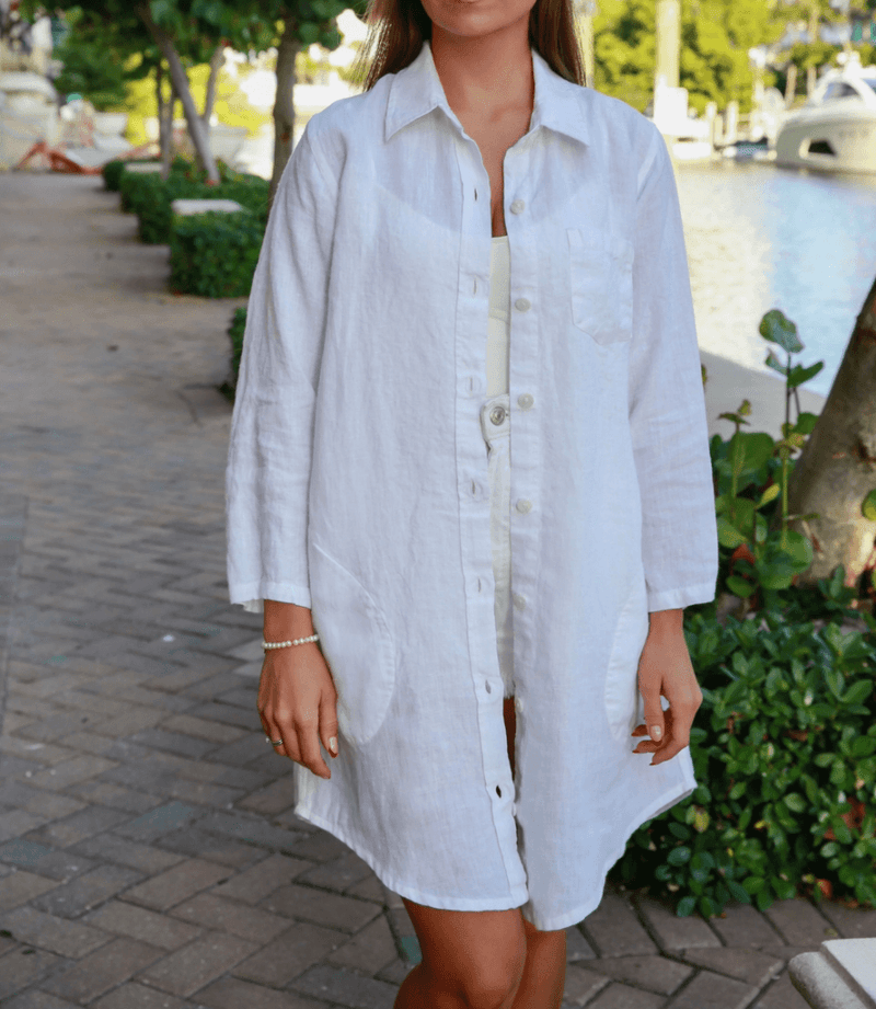 Linen Button Down Cover-Up - ourCommonplace