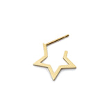 Stella Earring - Star Open Hoop Earring 14K Yellow Gold - ourCommonplace