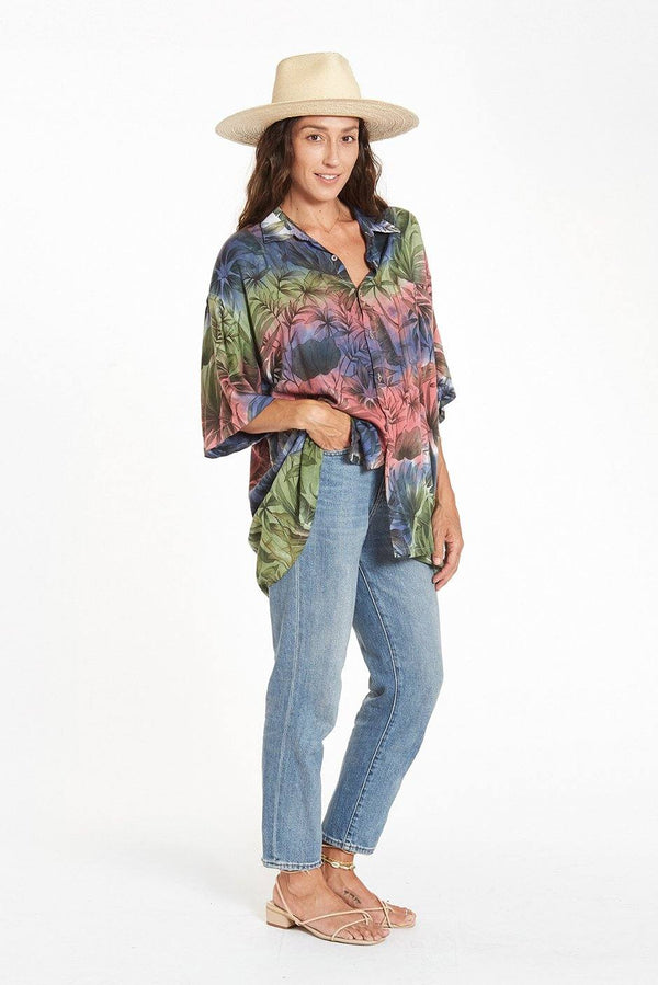 Hawaiian Kai Shirt// Rainbow Tie Dye - ourCommonplace