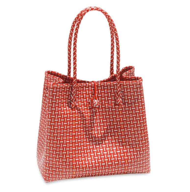 Recycled Woven Totes- Small – Pink House Boutique Toko Recycled Woven Tote Bag display picture 1
