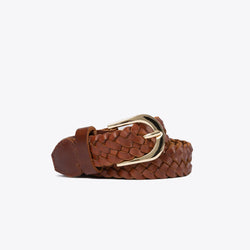Talia Braided Belt Brandy - ourCommonplace
