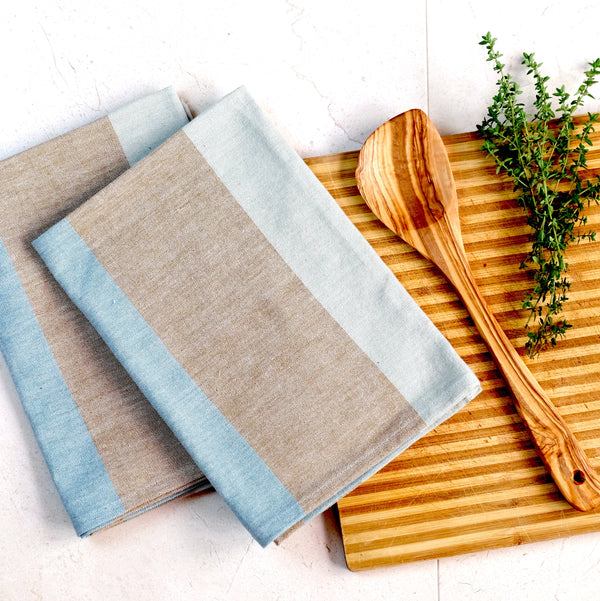 Green Cotton Tea Towels - ourCommonplace