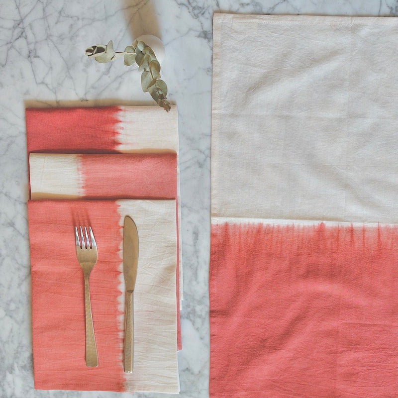 Jeba Ombré Shibori Cotton Napkins - ourCommonplace