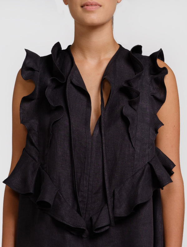 Black hemp blouse - ourCommonplace