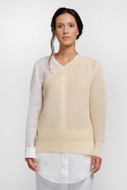 Knitted shirt in natural hemp and nettle - ourCommonplace