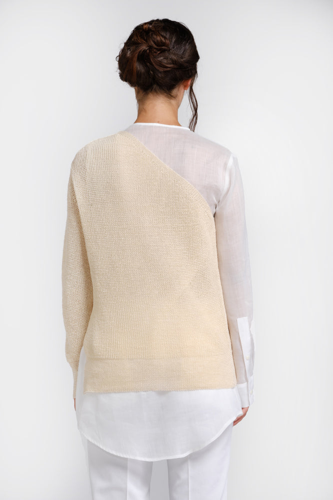 Knitted shirt in natural hemp and nettle - ourCommonplace