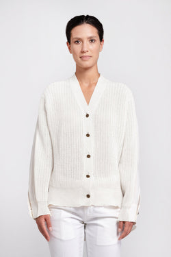 Natural hemp cardigan shirt with buttons - ourCommonplace