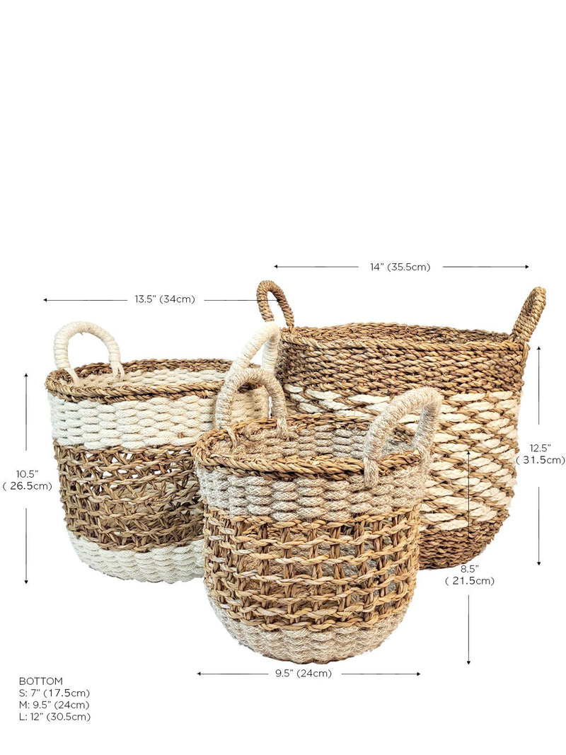 Ula Mesh Basket - Natural (Set Of 3) - ourCommonplace