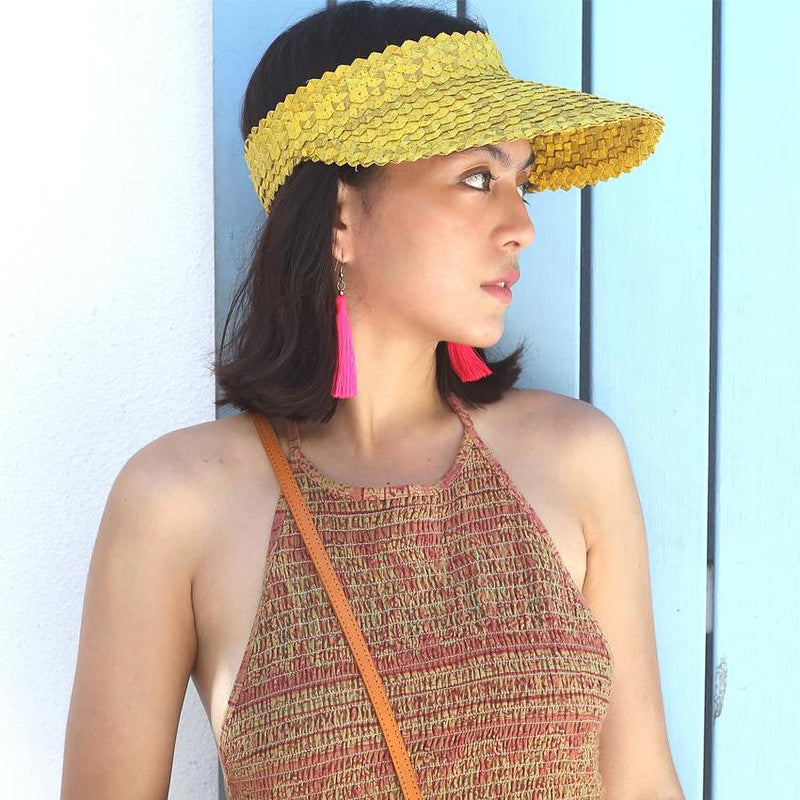 Pandan Visor Hat - Turmeric Yellow - ourCommonplace