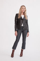 Greenwich Street Motor Jacket Black Leather - ourCommonplace