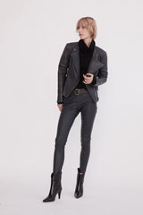 Greenwich Street Motor Jacket in Bubble Ink Leather - ourCommonplace