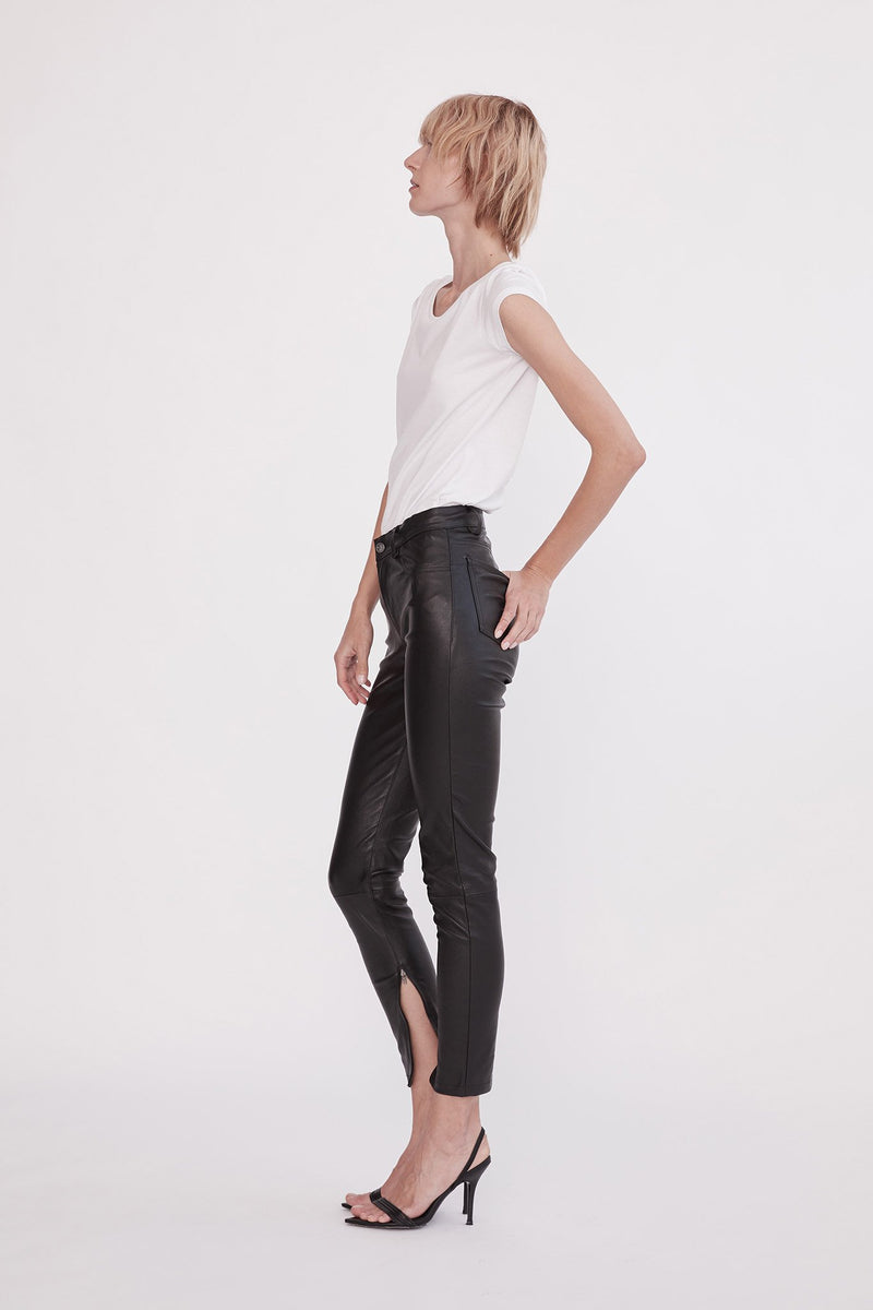 Houston High Rise Legging Black Stretch Leather - ourCommonplace