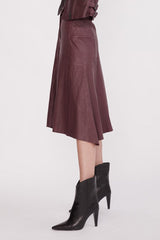 Hudson High-Rise Skirt Shiraz Leather - ourCommonplace