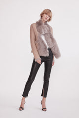 Spring Street Shearling Coat Taupe Shearling - ourCommonplace