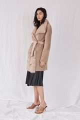 Chelsea Slouch Shearling Coat Biscuit Shearling - ourCommonplace