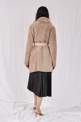 Chelsea Slouch Shearling Coat Biscuit Shearling - ourCommonplace