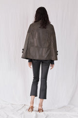 Crosby Cape Dark Fern Green Leather - ourCommonplace