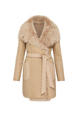 Chelsea Slouch Shearling Coat Biscuit Shearling - ourCommonplace