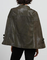 Crosby Cape Dark Fern Green Leather - ourCommonplace