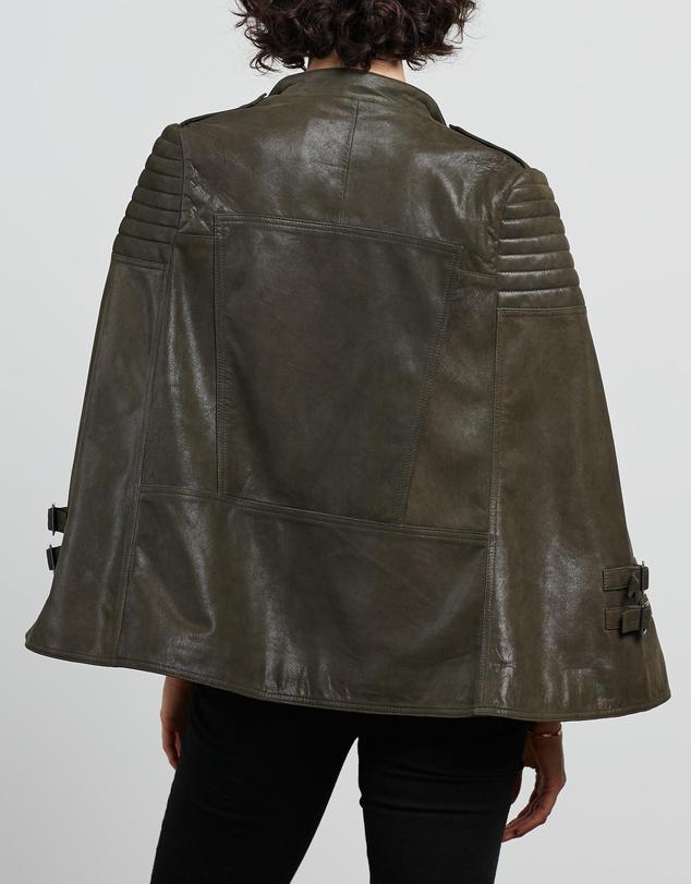 Crosby Cape Dark Fern Green Leather - ourCommonplace