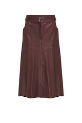 Hudson High-Rise Skirt Shiraz Leather - ourCommonplace