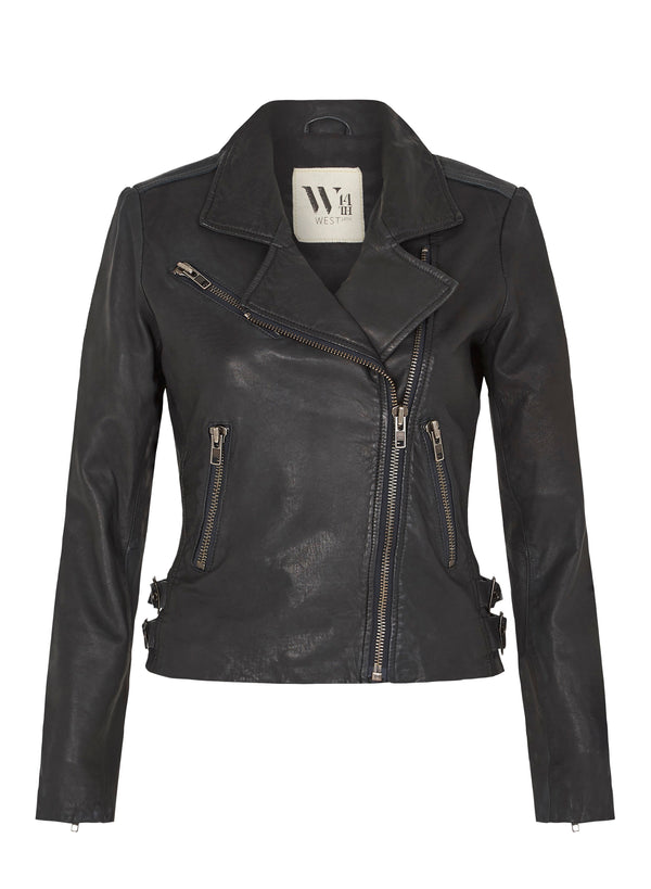 New Yorker Motor Jacket Black Leather - ourCommonplace