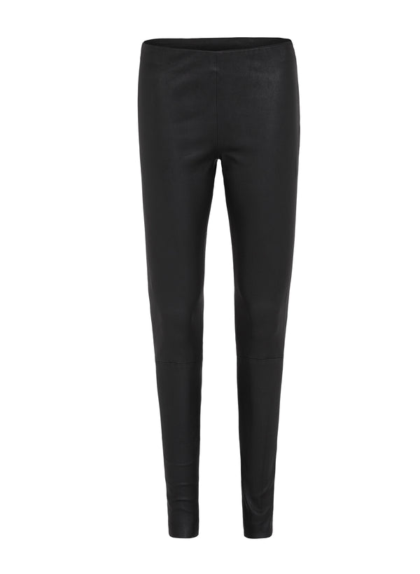 West Broadway Sleek Leather Leggings Black - ourCommonplace