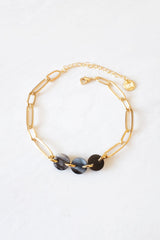Xuan Buffalo Horn Thick Oval Link Chain Ankle Bracelet - ourCommonplace