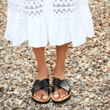 The Constanza Leather Slide Sandal - ourCommonplace