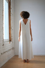 Circle Dress, Indigo, Irish Linen - ourCommonplace