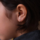 Minimalist  Ear Cuff Medium -Sterling Silver - ourCommonplace